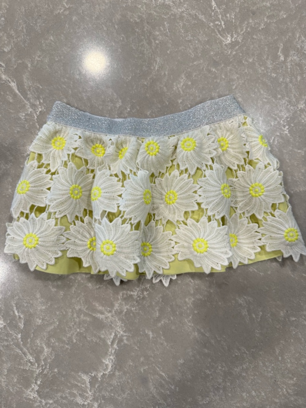 Shade Critters Swim Skirt Cover Up 5T White Daisy Lace Yellow Girls Swim Cover